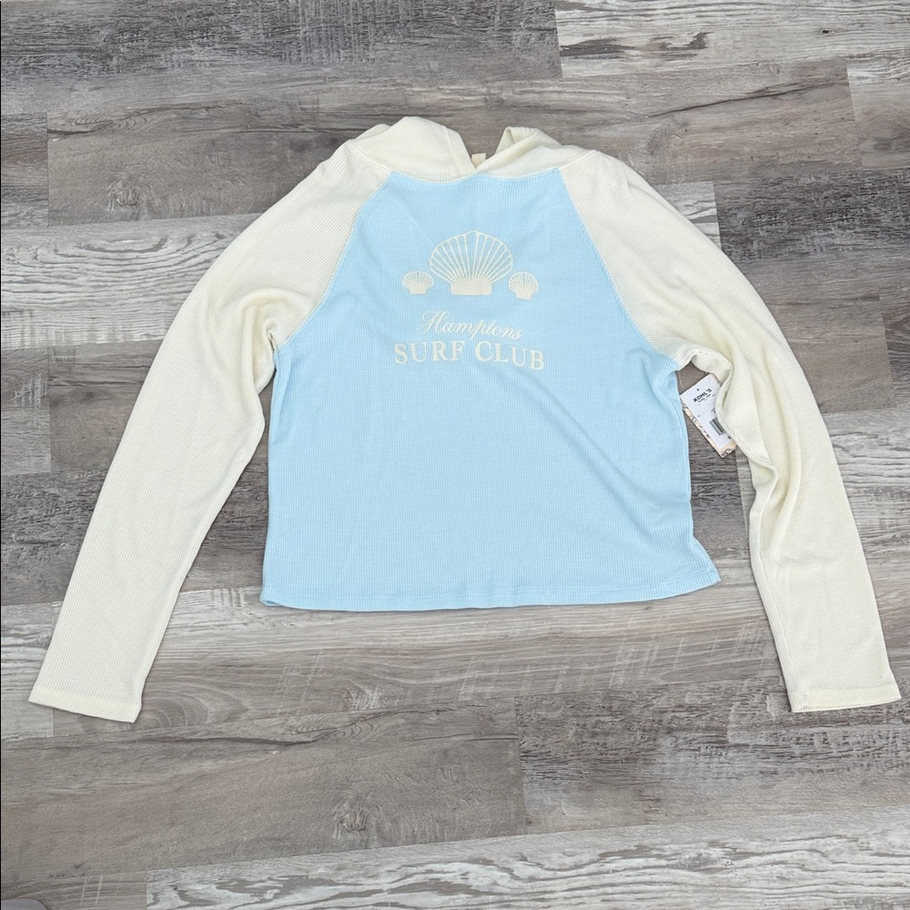 Pink Republic Hamptons Surf Club Women’s Blue and Cream Shirt